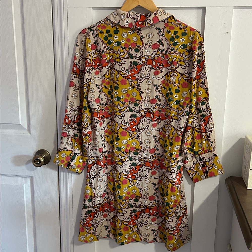 NWT Natural Life Twiggy Floral Dress Yellow Women’s Size Medium - Picture 4 of 11